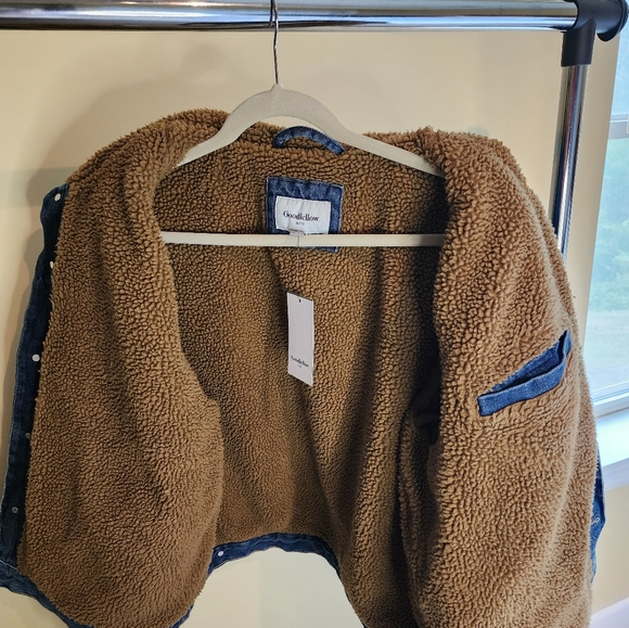 NWT Goodfellow Sherpa lined Jean Jacket - Picture 4 of 7